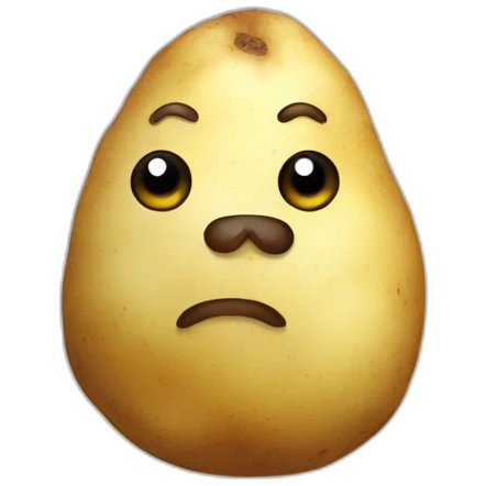 Potato with face emoji