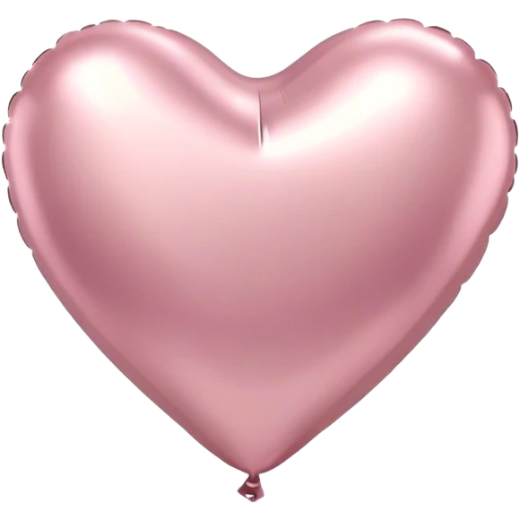 beautiful aesthetic realistic metallic heart-shaped balloons in pale pink color  emoji
