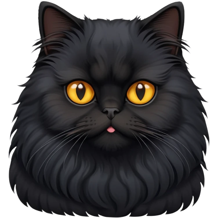 Black Persian Cat emoji