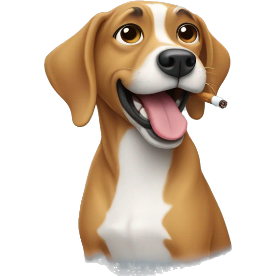 dog vaping emoji