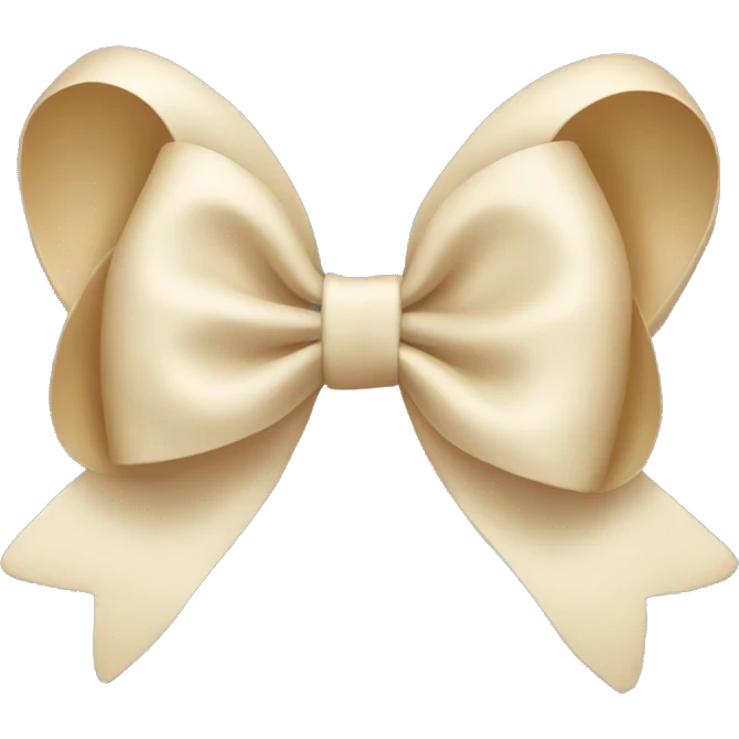 Cream bow emoji