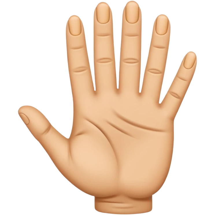 Hand emoji, little finger raised, all others folded. emoji