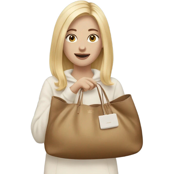 Blonde girl with aritzia bag  emoji