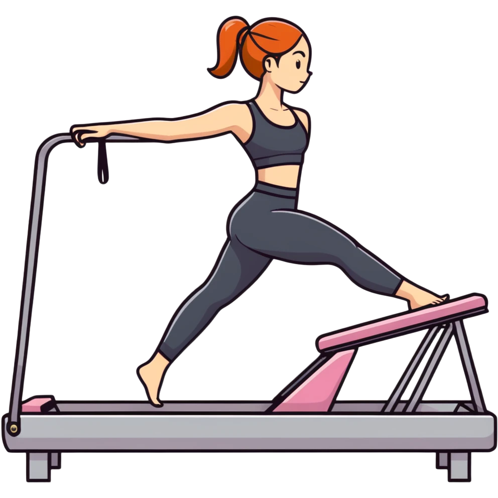 Girl doing Pilates reformer emoji