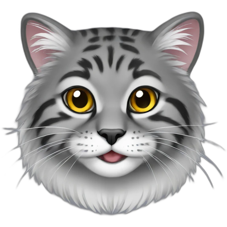 Manul cat happy emoji