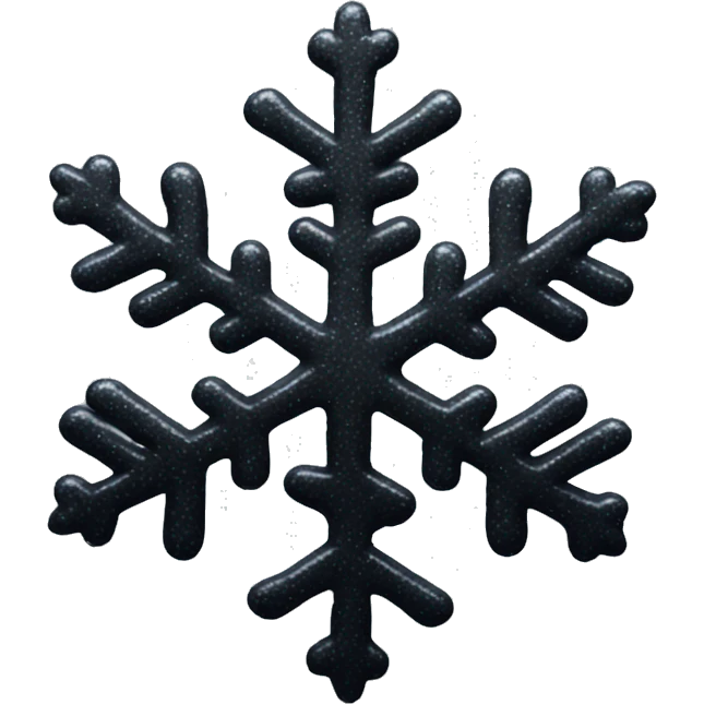 Black Snowflake with sparkles  emoji