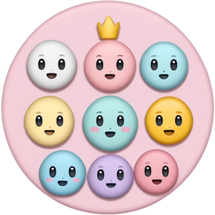 Create a cute, small 3D sticker in a realistic digital illustration style, with soft textures and pastel colors. Object
 emoji