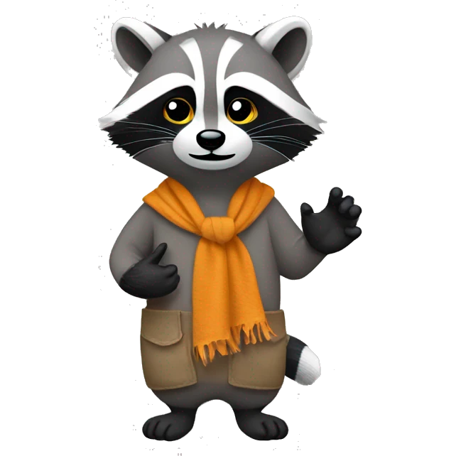 a raccoon with a rag in his hands emoji