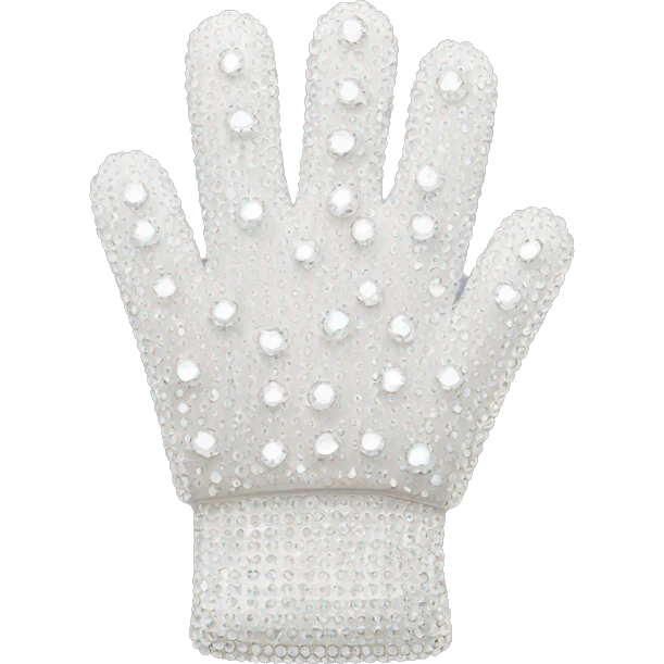 white rhinestone glove  emoji
