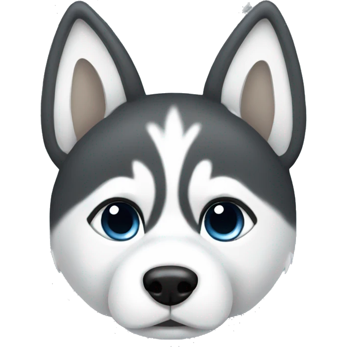 Husky with bow emoji