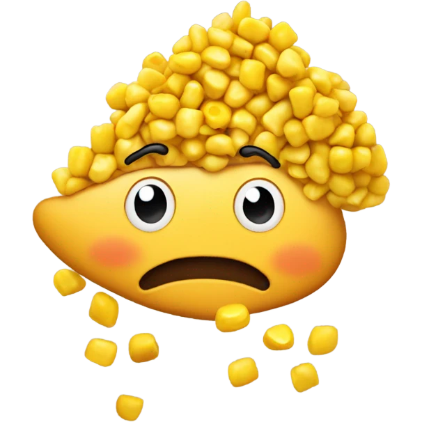 Smiley poo with corn mixed emoji
