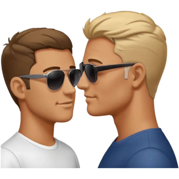 men in profile talking emoji