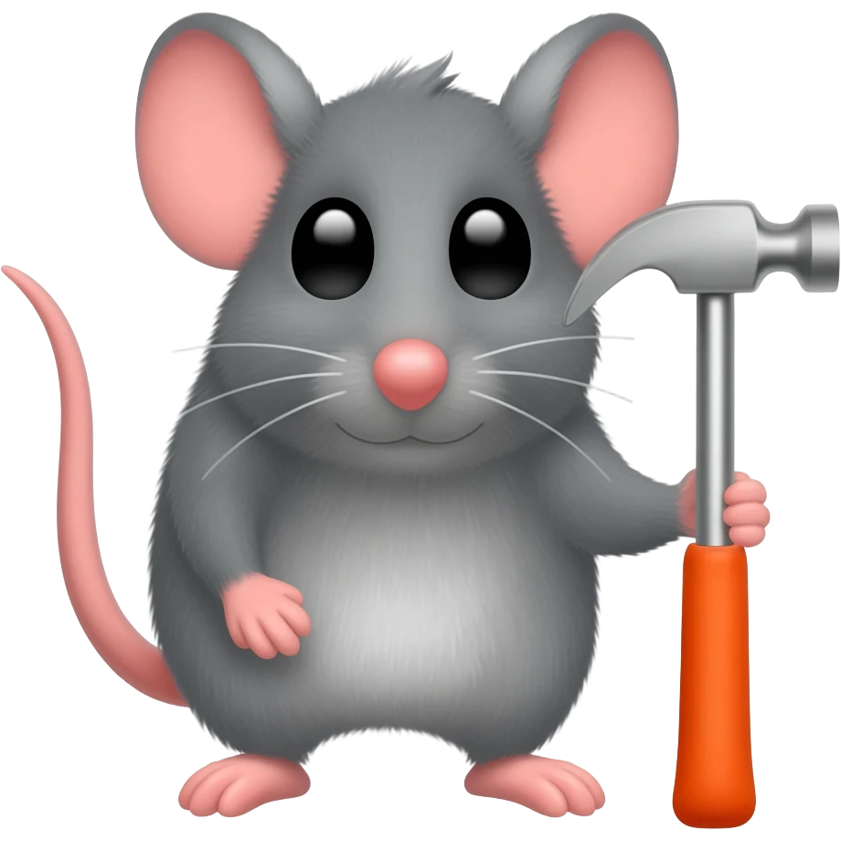 mouse,hammer emoji