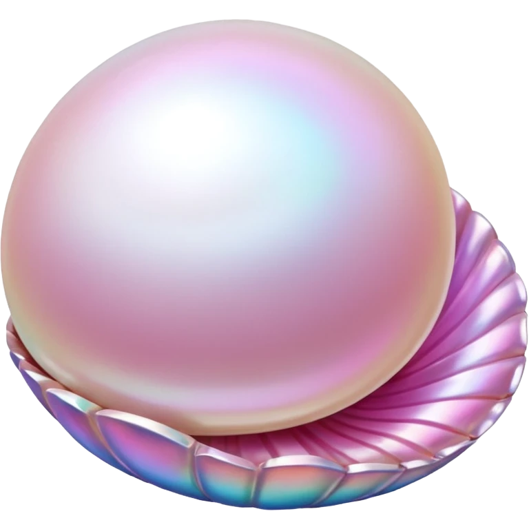 pearl in iridescent shell emoji