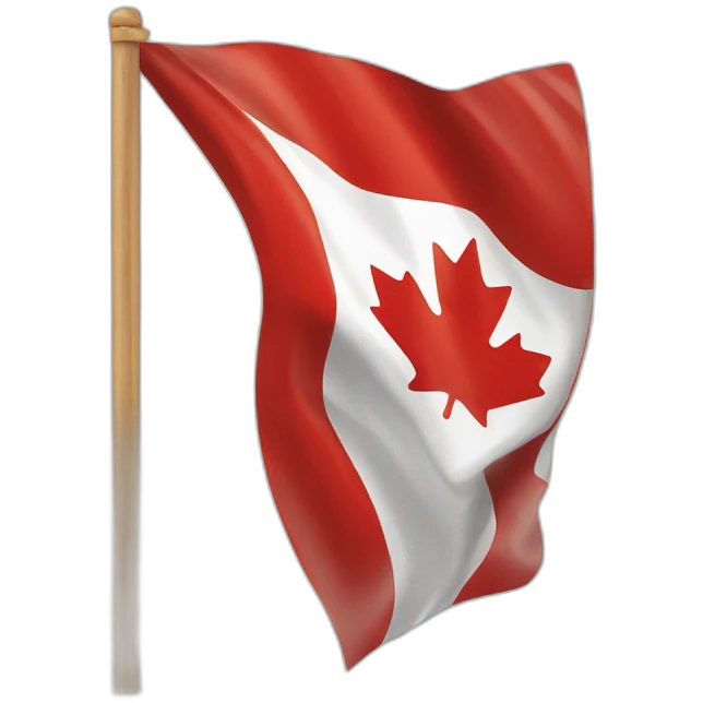 Le drapeau Canadien qui rit emoji