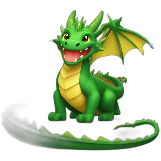 New Year's dragon in the forest emoji