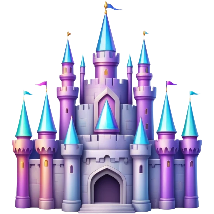 Epic divine legendary complex detailed iridescent gradients aesthetic-scenic castle emoji