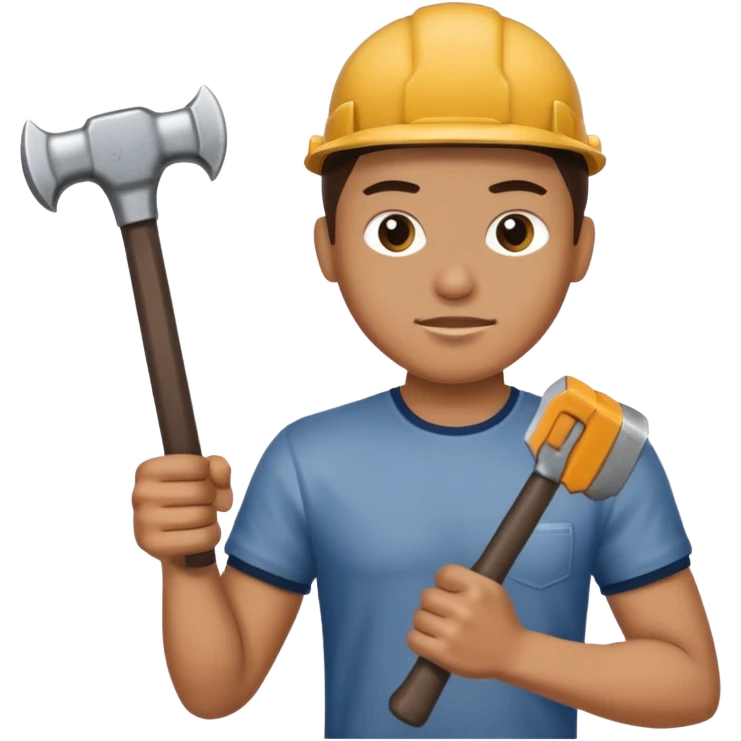 person holding a hammer emoji