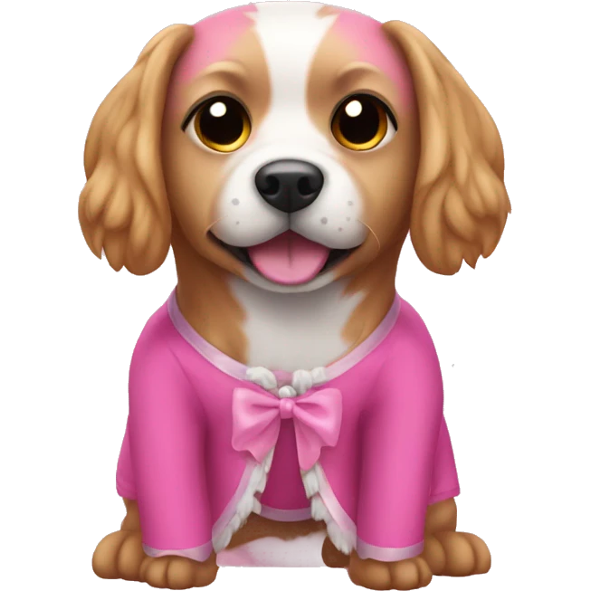 pink costume for a dog emoji
