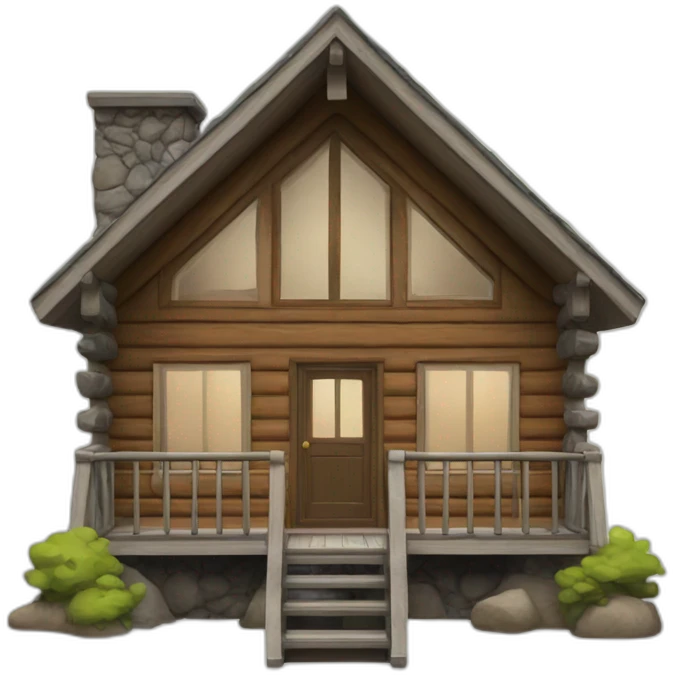 A frame cabin emoji