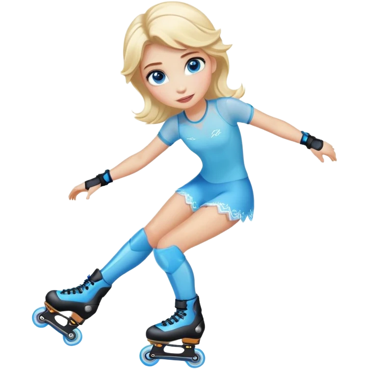 Elsa rollerblading  emoji