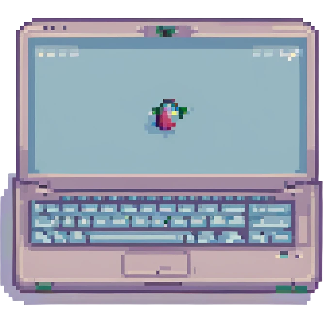 laptop, pixel art style emoji
