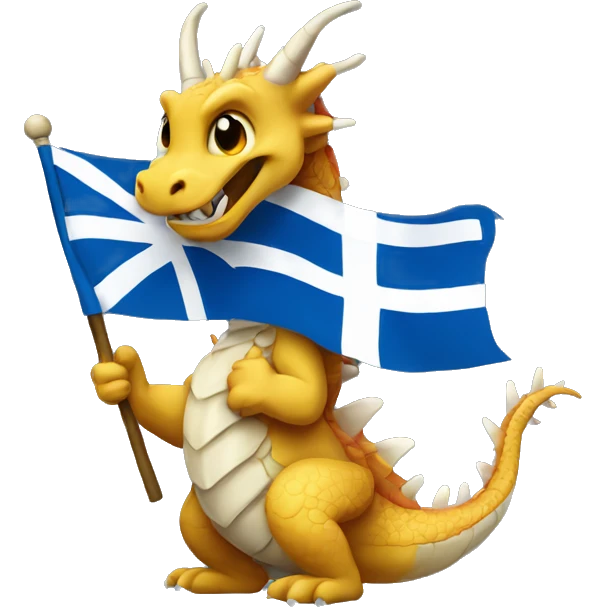 Are Dragon holding A Finnish Flag emoji