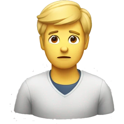 man dividing his attention and focus emoji