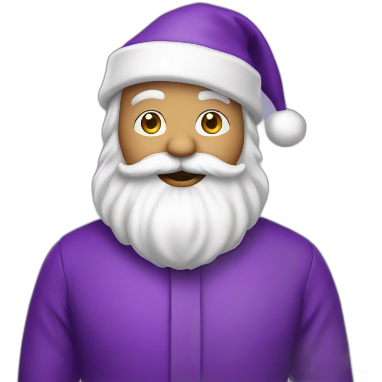 Santa Claus dressed in purple emoji