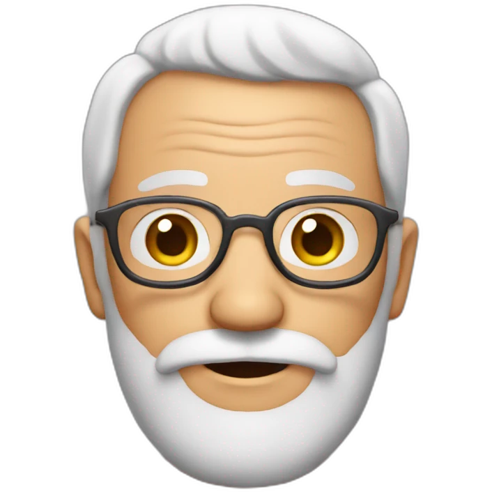 grandpa with a pink beard emoji