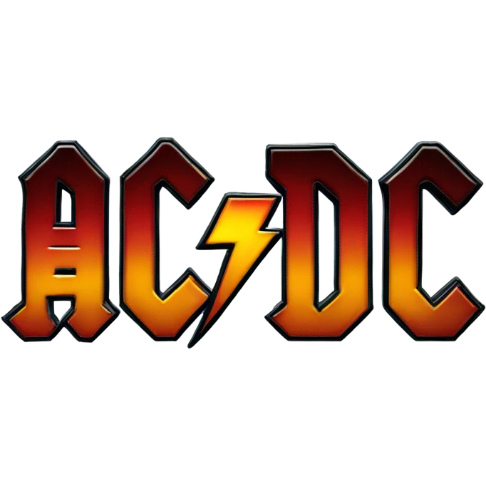 AC/DC logo text emoji
