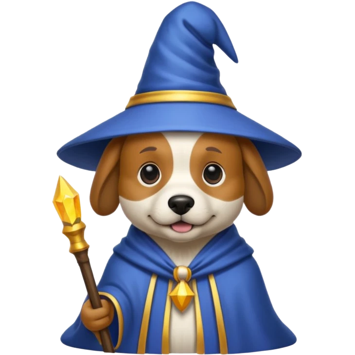Dog wizard emoji