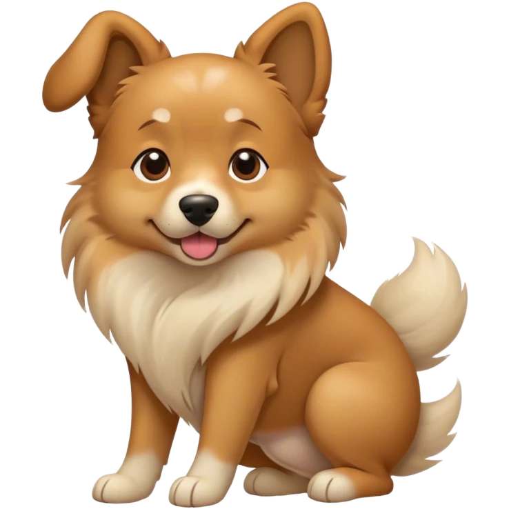 Wind blowing on a dog  emoji
