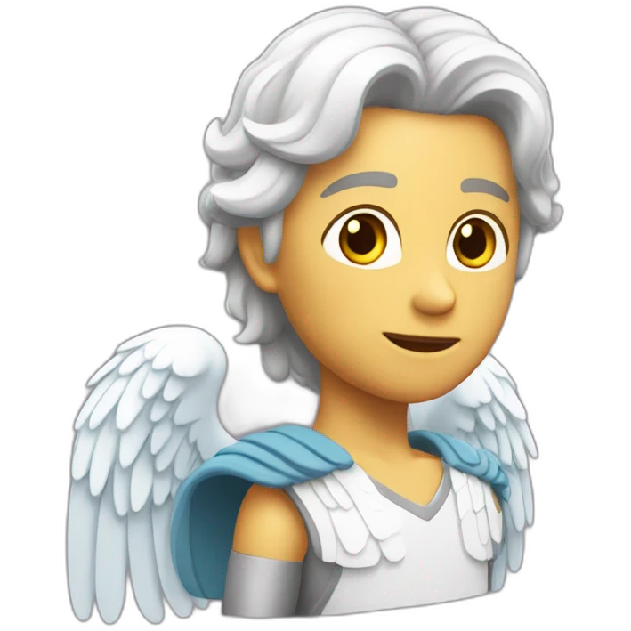 un voleur avec des ailes d'ange emoji