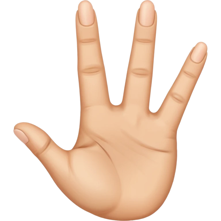 Create a hand gesture in which middle finger is faced front and remaining all fingers are faced upward emoji