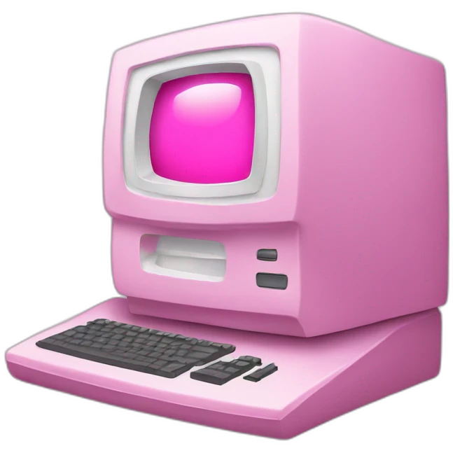 pink computer emoji