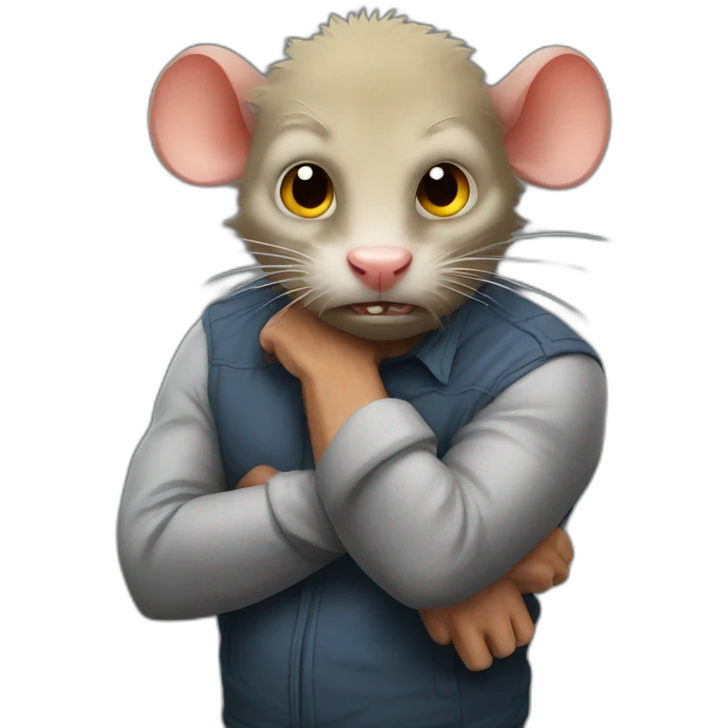 angry rat on top of a man emoji