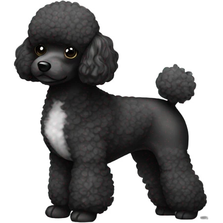 black and white toy poodle emoji