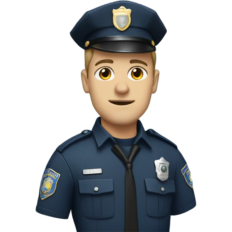 Caucasian cop emoji