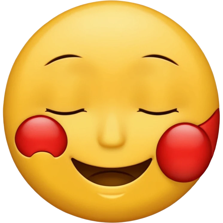 Smile face with red sleepy crack rurą emoji