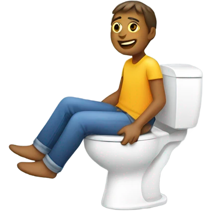 sitting on toilet emoji