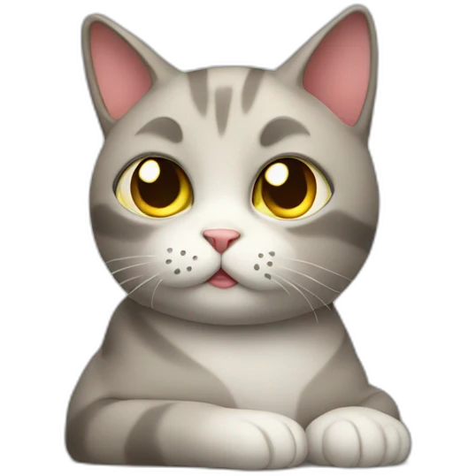Thinking cat emoji