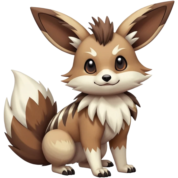 zigzagoon-Eevee-linoone-furret-Fakémon-hybrid-creature (full body)  emoji