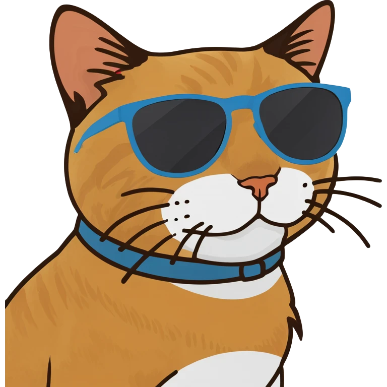 Cat with sunglasses emoji