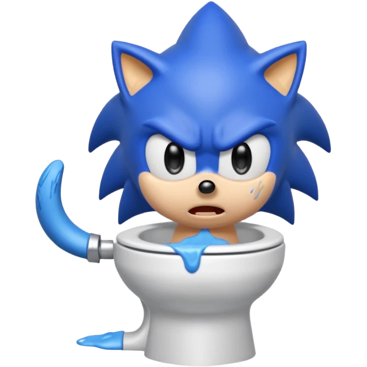 Sonic pooping on toilet emoji