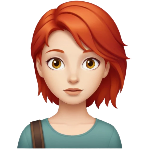 Girl whit rde hair emoji
