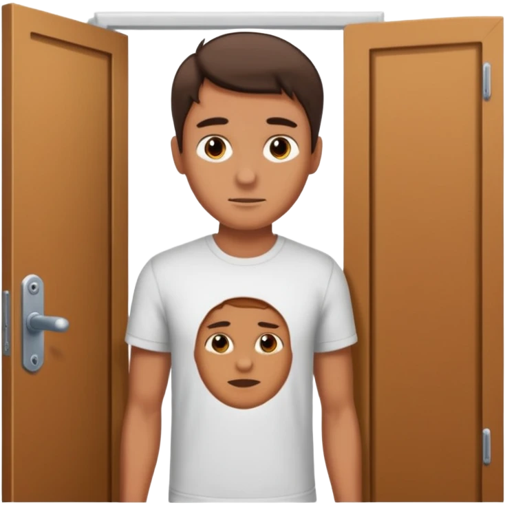 человек зацепился кофтой о дверной косяк\ emoji