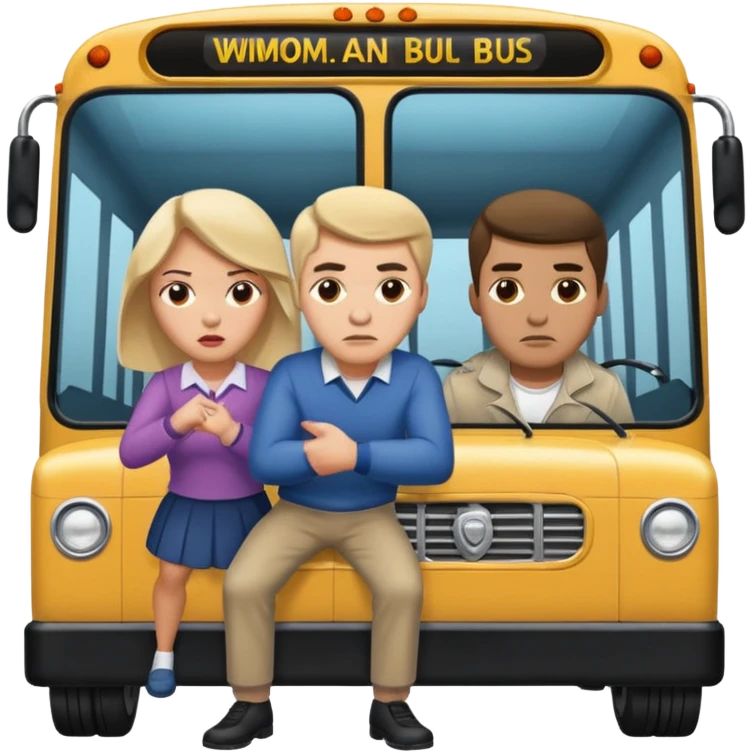 A man throwing one woman under a bus  emoji