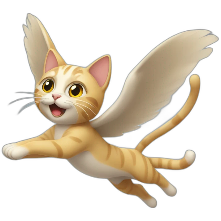 Flying cat emoji