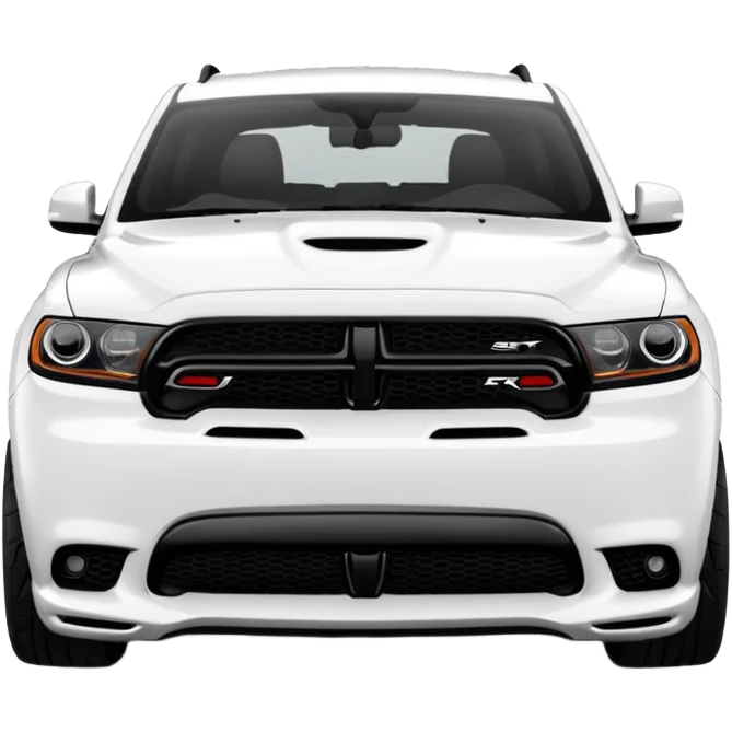 Durango DOSH HellCat SRT white and With low suspension body kit 4k, 8k and carbon: spoiler Wheels and hood  emoji